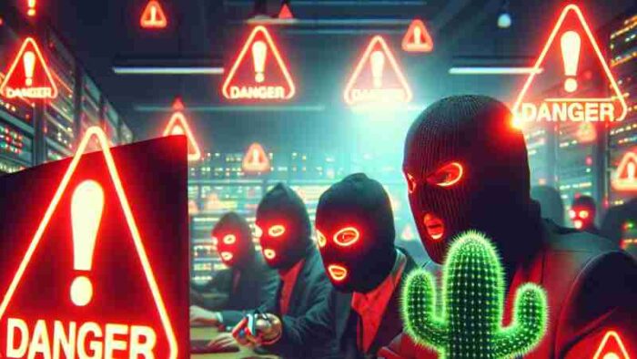 Dutch Cybersecurity Experts Warn of Global Ransomware Attack by Cactus Gang, Concept art for illustrative purpose, tags: niederländische warnen vor - Monok